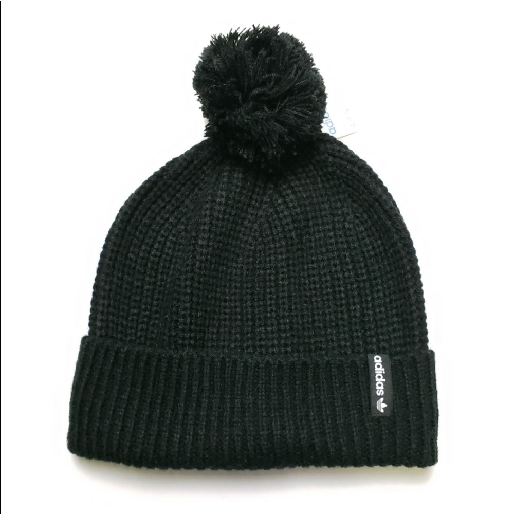 🖤NWOT Adidas Black Pom Beanie Hat - Unisex